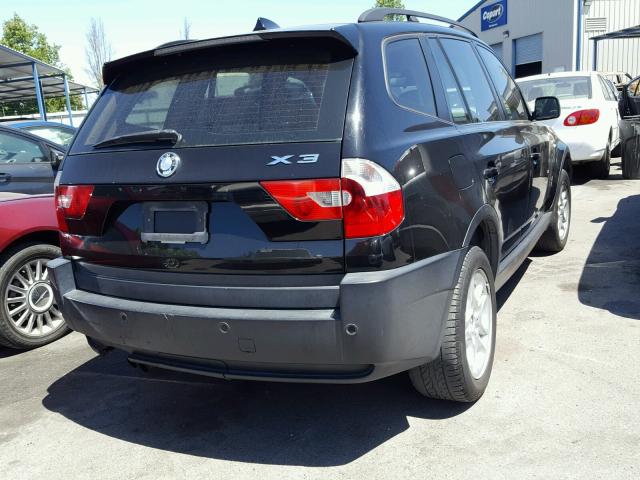 WBXPA73494WC36805 - 2004 BMW X3 2.5I BLACK photo 4