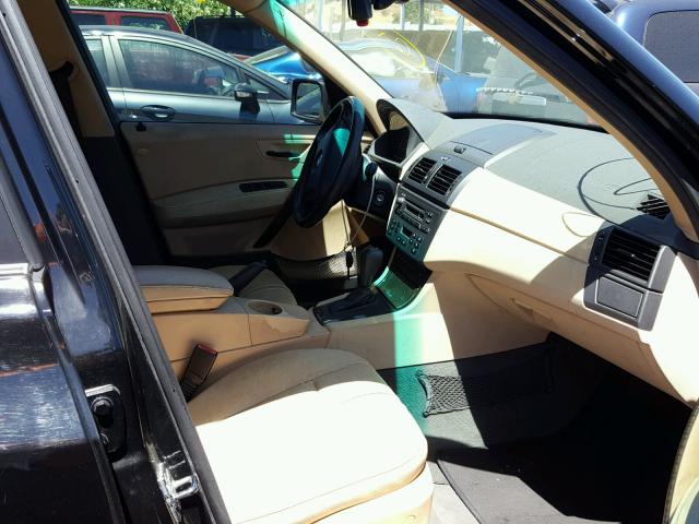 WBXPA73494WC36805 - 2004 BMW X3 2.5I BLACK photo 5