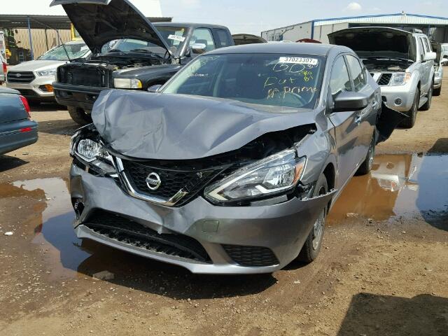 3N1AB7AP6HY308295 - 2017 NISSAN SENTRA S GRAY photo 2