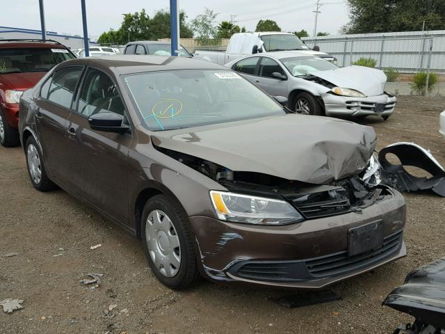 3VW2K7AJXCM397427 - 2012 VOLKSWAGEN JETTA BASE 棕色 照片 1