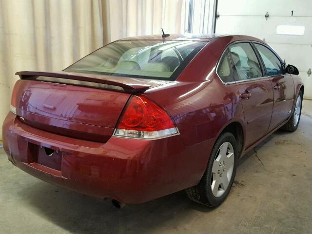 2G1WD58C189165656 - 2008 CHEVROLET IMPALA SUP 栗色 照片 4