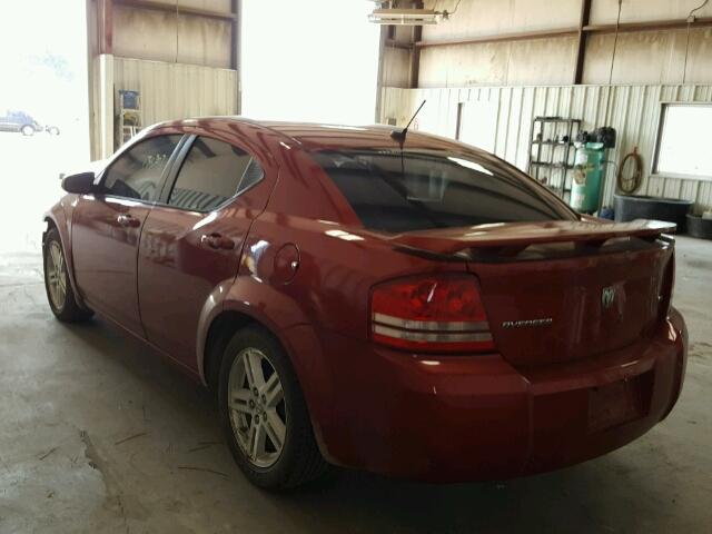 1B3LC56K28N268588 - 2008 DODGE AVENGER SX RED photo 3