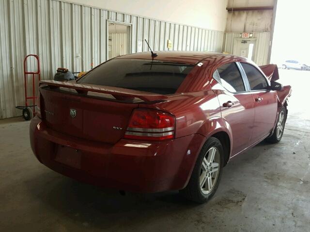 1B3LC56K28N268588 - 2008 DODGE AVENGER SX RED photo 4