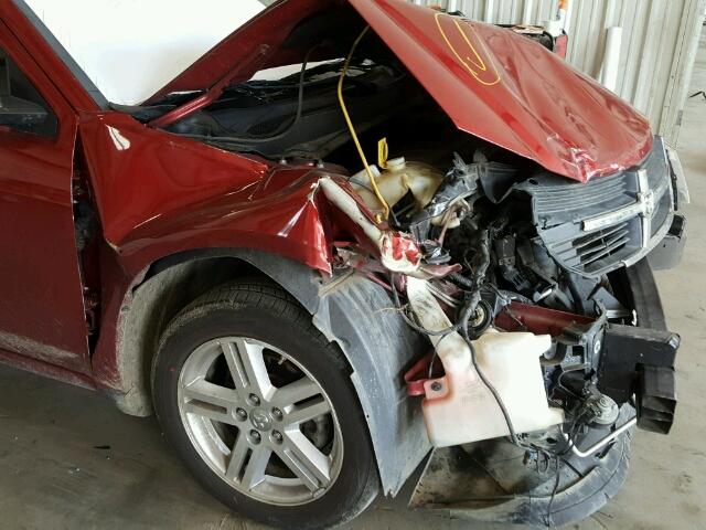 1B3LC56K28N268588 - 2008 DODGE AVENGER SX RED photo 9