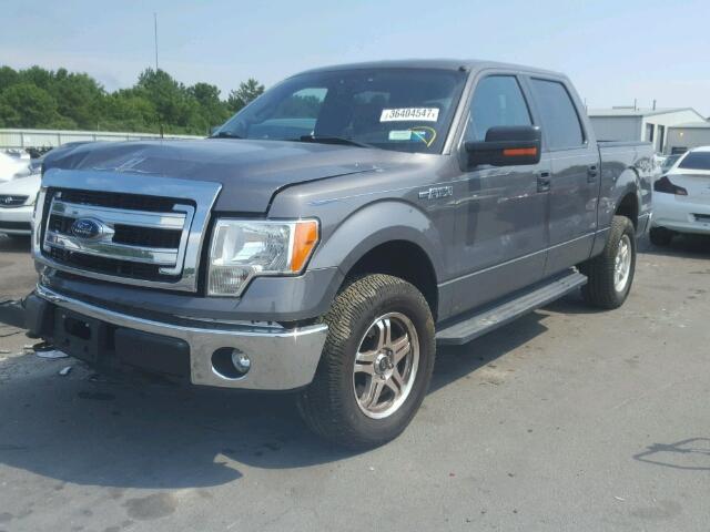 1FTFW1EF9DKE89679 - 2013 FORD F150 SUPER GRAY photo 2