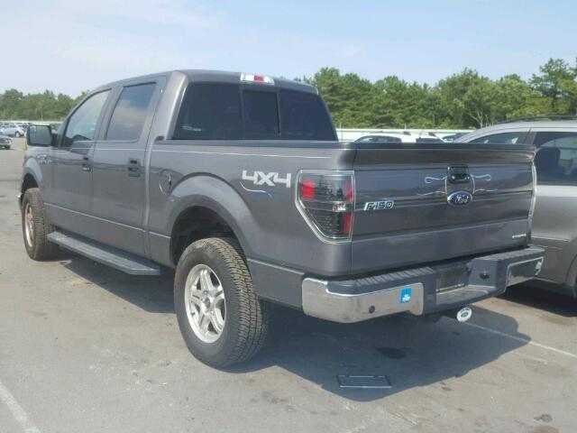 1FTFW1EF9DKE89679 - 2013 FORD F150 SUPER GRAY photo 3