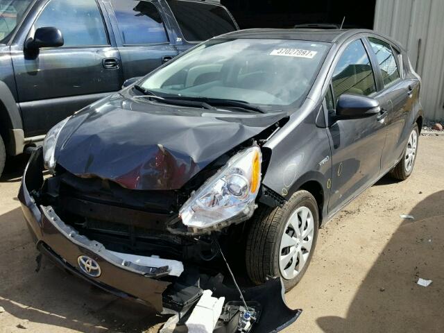 JTDKDTB37D1546431 - 2013 TOYOTA PRIUS C GRAY photo 2