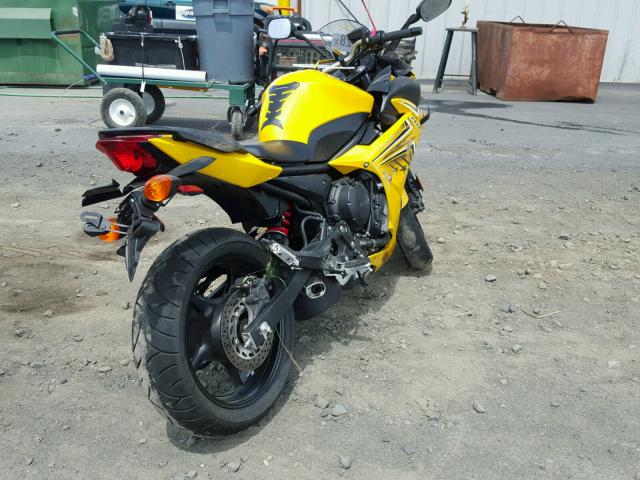 JYARJ18E79A004236 - 2009 YAMAHA FZ6 R YELLOW photo 4