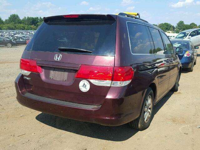 5FNRL38718B418176 - 2008 HONDA ODYSSEY EX BURGUNDY photo 4