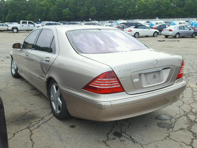 WDBNG75J14A406265 - 2004 MERCEDES-BENZ S 500 GOLD photo 3