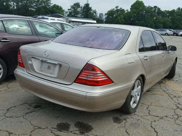 WDBNG75J14A406265 - 2004 MERCEDES-BENZ S 500 GOLD photo 4
