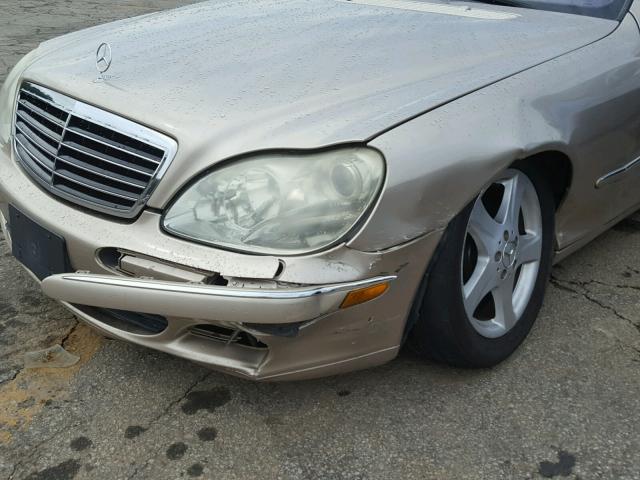 WDBNG75J14A406265 - 2004 MERCEDES-BENZ S 500 GOLD photo 9