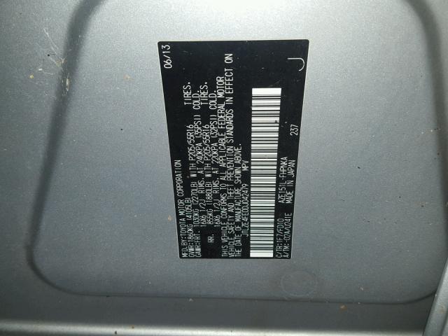 JTLZE4FE0DJ042479 - 2013 TOYOTA SCION XB Silber Foto 10