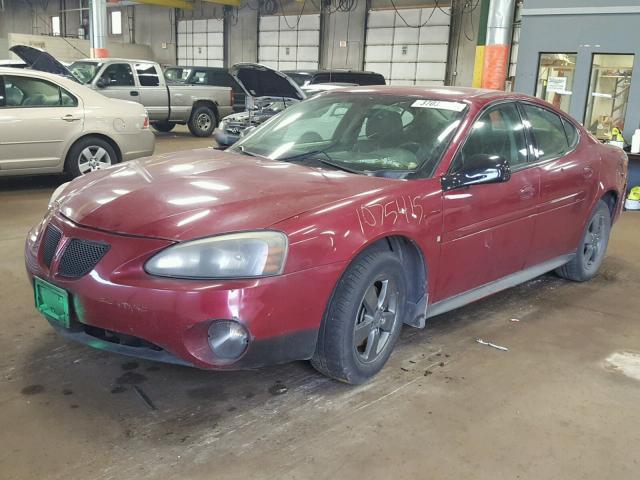 2G2WP552061219345 - 2006 PONTIAC GRAND PRIX RED photo 2