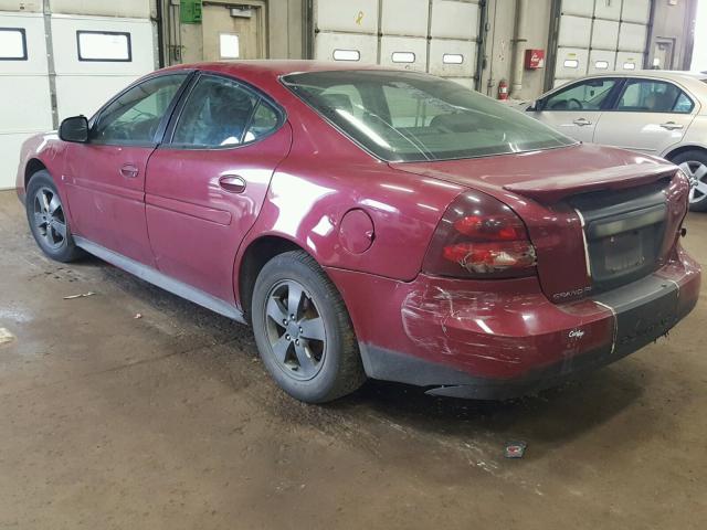 2G2WP552061219345 - 2006 PONTIAC GRAND PRIX RED photo 3