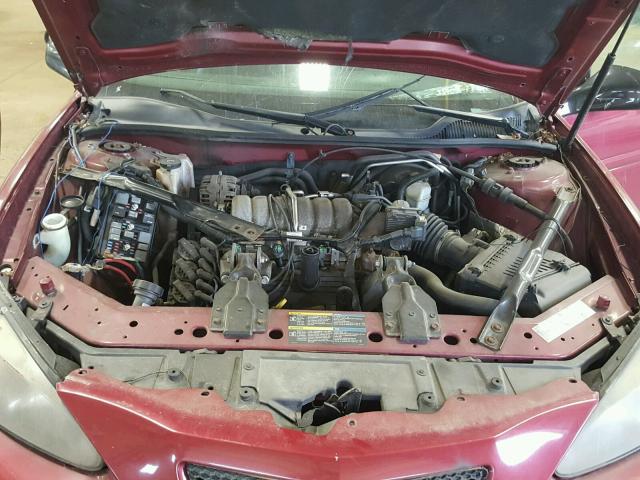 2G2WP552061219345 - 2006 PONTIAC GRAND PRIX RED photo 7