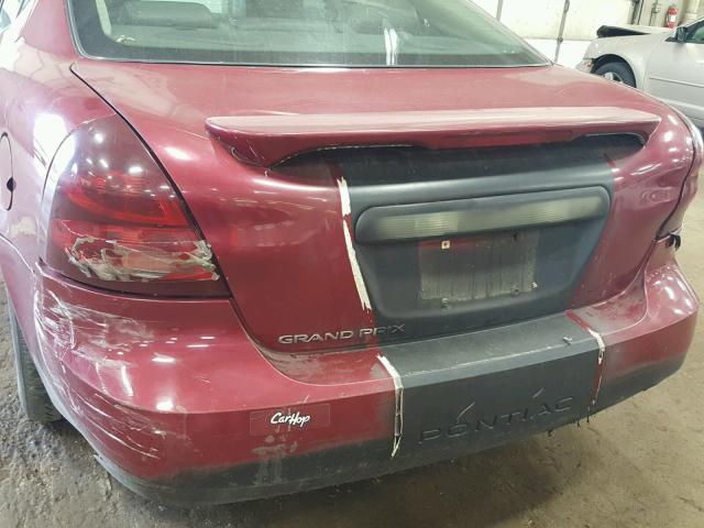 2G2WP552061219345 - 2006 PONTIAC GRAND PRIX RED photo 9