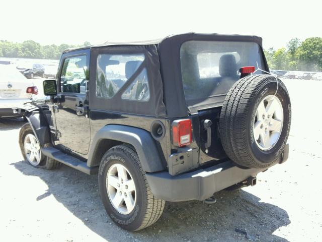 1C4AJWAG4CL121889 - 2012 JEEP WRANGLER S BLACK photo 3