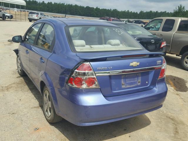 KL1TD56E69B643186 - 2009 CHEVROLET AVEO LS BLUE photo 3