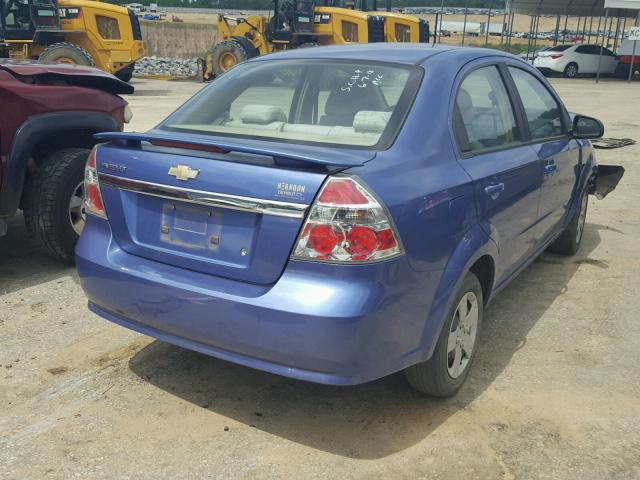 KL1TD56E69B643186 - 2009 CHEVROLET AVEO LS BLUE photo 4