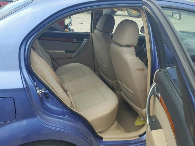 KL1TD56E69B643186 - 2009 CHEVROLET AVEO LS BLUE photo 6