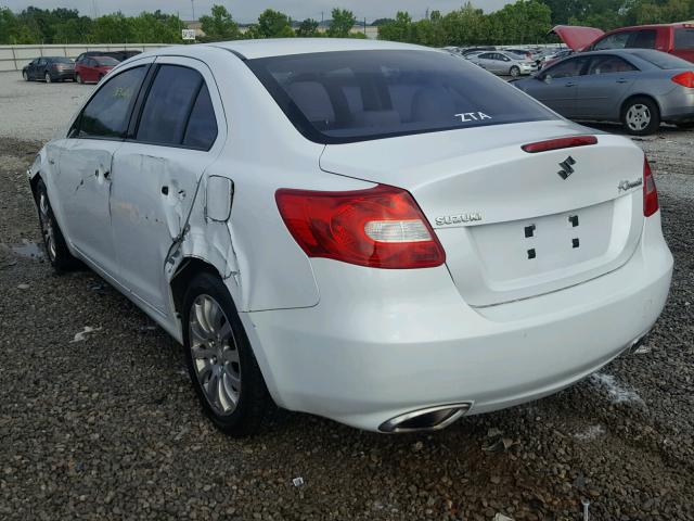 JS2RE9A33D6100348 - 2013 SUZUKI KIZASHI SE WHITE photo 3