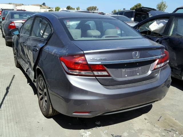 19XFB2F99EE221486 - 2014 HONDA CIVIC EXL 灰色 照片 3