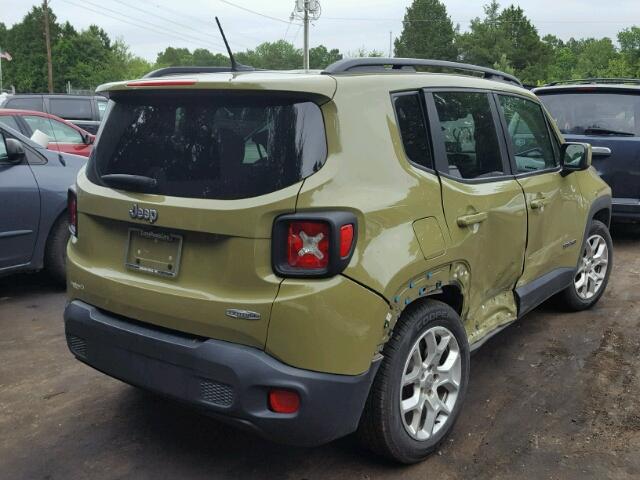 ZACCJABT6FPB46221 - 2015 JEEP RENEGADE L GREEN photo 4