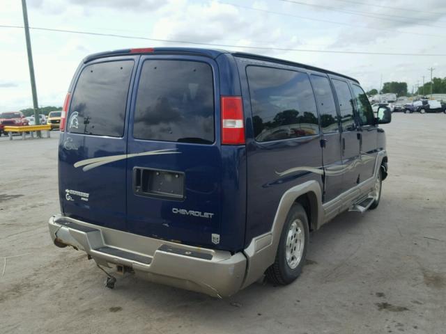 1GBFH15T831218539 - 2003 CHEVROLET EXPRESS G1 BLUE photo 4