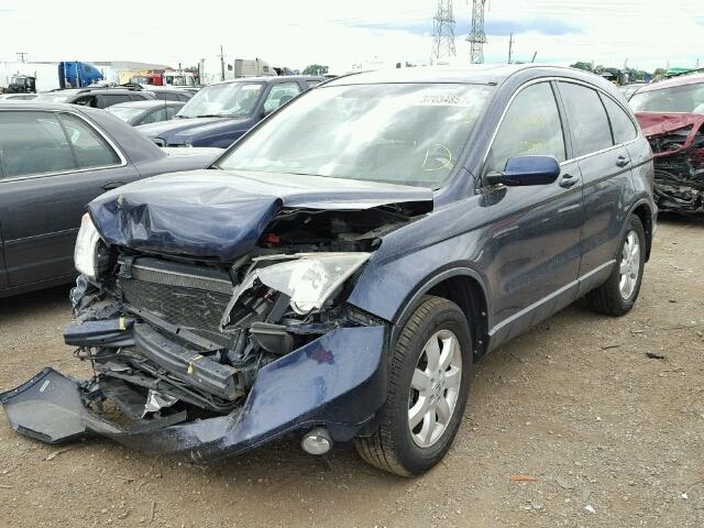 JHLRE48798C059269 - 2008 HONDA CR-V EXL BLUE photo 2