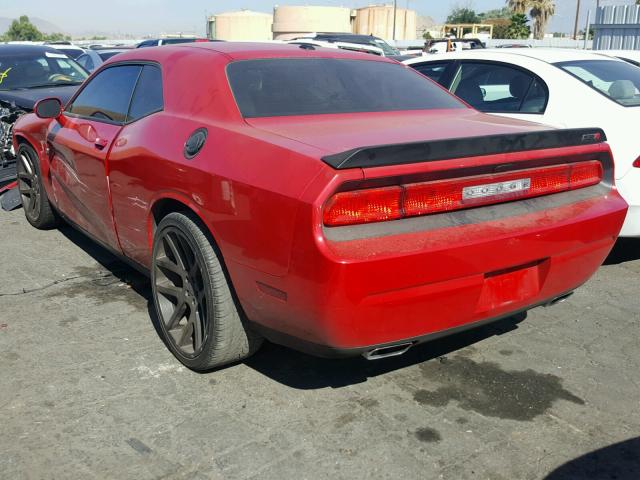 2C3CDYCJ0CH280222 - 2012 DODGE CHALLENGER RED photo 3