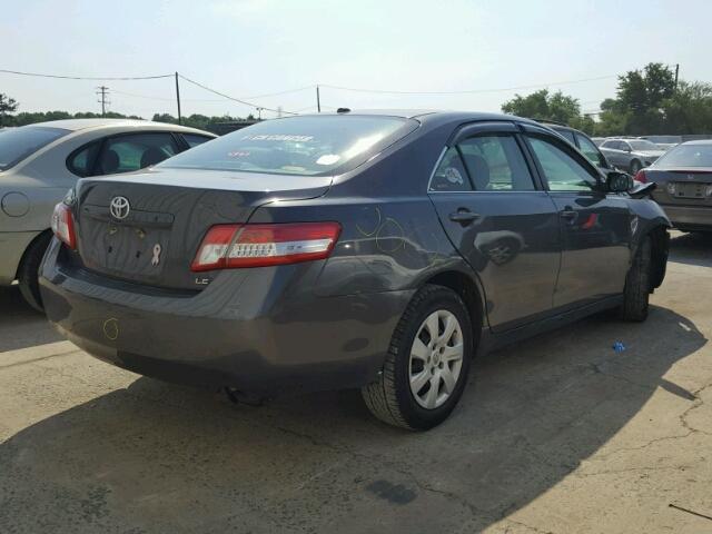 4T4BF3EK8BR147747 - 2011 TOYOTA CAMRY BASE GRAY photo 4