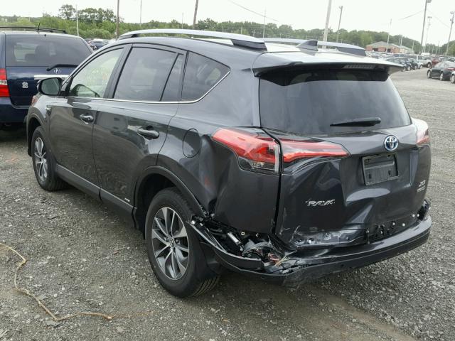 JTMRJREV3HD145390 - 2017 TOYOTA RAV4 HV LE CHARCOAL photo 3