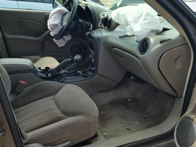 1G2NF52E71M652221 - 2001 PONTIAC GRAND AM S GOLD photo 5