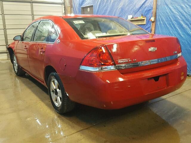 2G1WT55K889182954 - 2008 CHEVROLET IMPALA LT RED photo 3