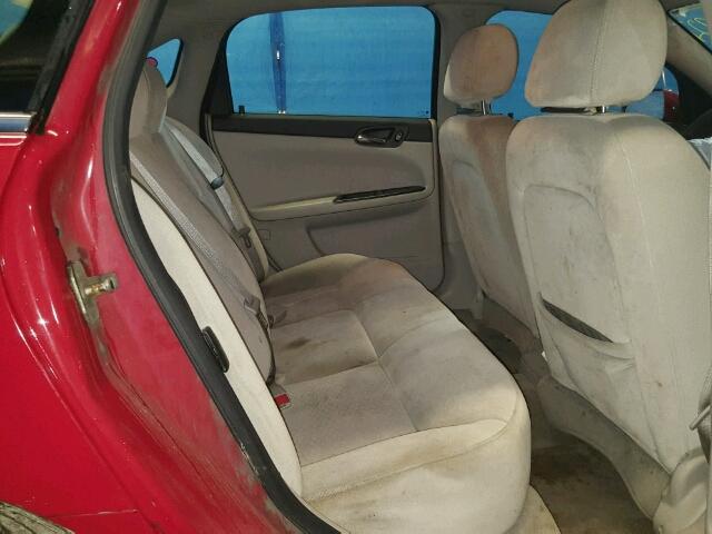 2G1WT55K889182954 - 2008 CHEVROLET IMPALA LT RED photo 6