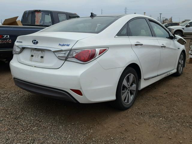 KMHEC4A4XCA038724 - 2012 HYUNDAI SONATA HYB WHITE photo 4