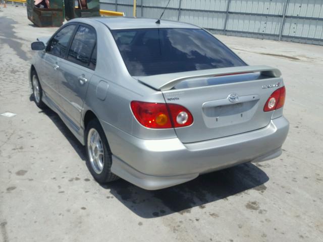 2T1BR32E74C275787 - 2004 TOYOTA COROLLA S SILVER photo 3