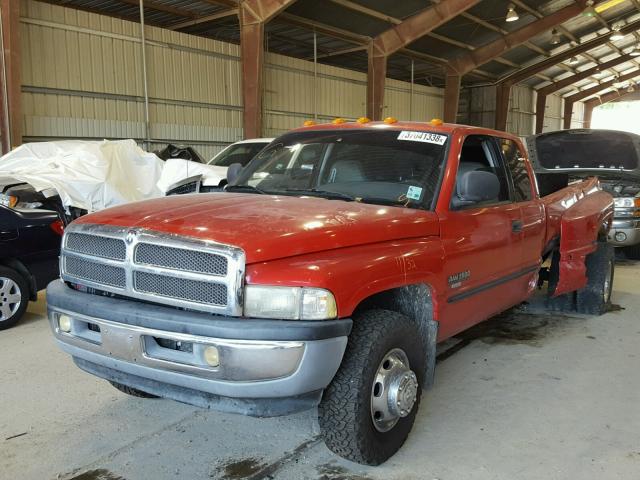 1B7MC33601J532077 - 2001 DODGE RAM 3500 RED photo 2