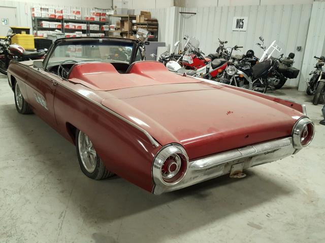 3Y83Z157170 - 1963 FORD T BIRD RED photo 3