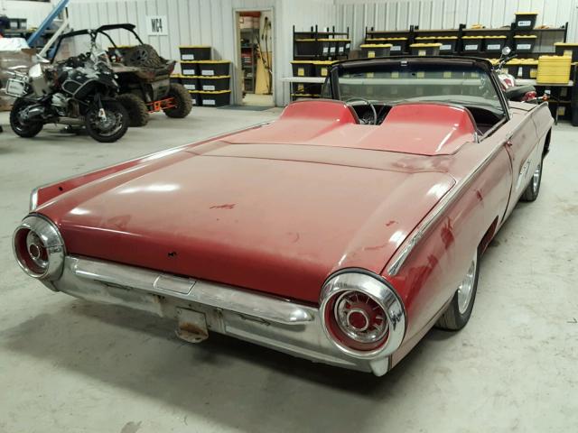 3Y83Z157170 - 1963 FORD T BIRD RED photo 4