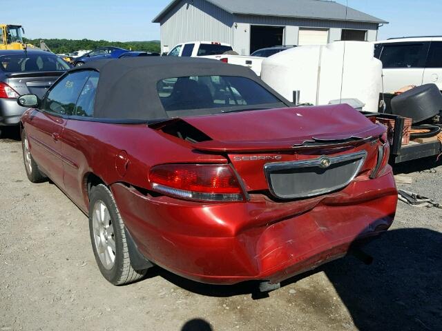 1C3EL75R76N259629 - 2006 CHRYSLER SEBRING GT BURGUNDY photo 3