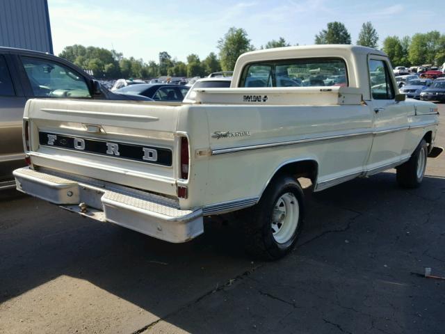 F10YRN70694 - 1972 FORD F-100 WHITE photo 4