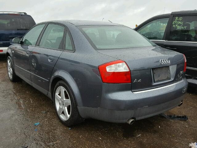 WAULC68E33A178052 - 2003 AUDI A4 1.8T QU GRAY photo 3