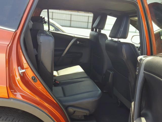 2T3NFREV9GW309470 - 2016 TOYOTA RAV4 SE ORANGE photo 6