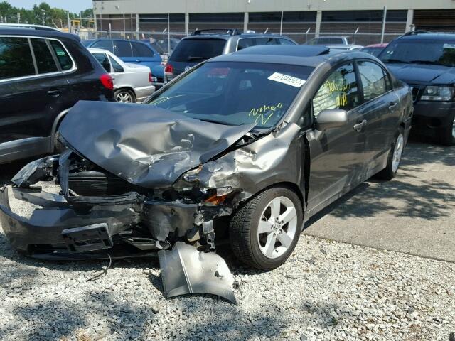 1HGFA16866L038447 - 2006 HONDA CIVIC EX GRAY photo 2