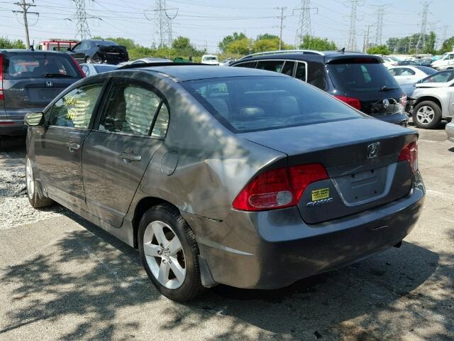 1HGFA16866L038447 - 2006 HONDA CIVIC EX GRAY photo 3