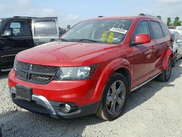 3C4PDCGBXGT138539 - 2016 DODGE JOURNEY CR RED photo 2