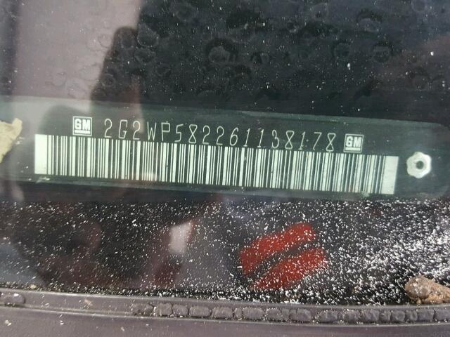 2G2WP582261138178 - 2006 PONTIAC GRAND PRIX BLUE photo 10