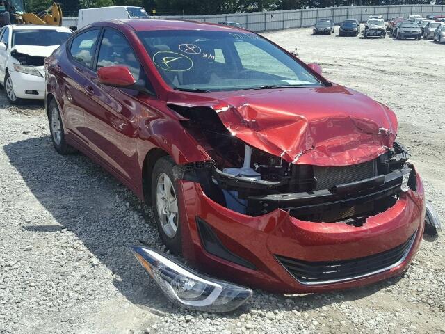 5NPDH4AE1FH651824 - 2015 HYUNDAI ELANTRA SE RED photo 1